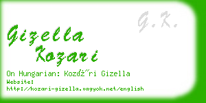 gizella kozari business card